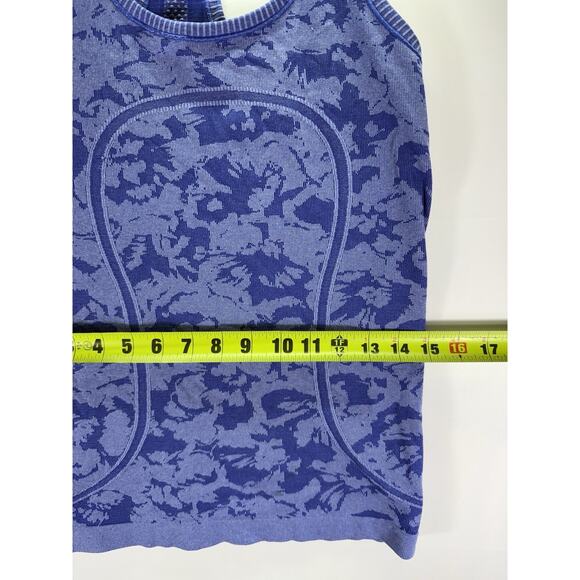Lululemon Swiftly Tech Racerback Heathered Sapphire Blue Size 4 EUC - Picture 2 of 4